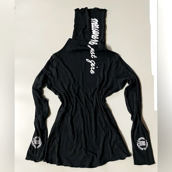 lamarque Women's Long Sleeves Turtle NeckTen Top Black Size L - Picture 1 of 5